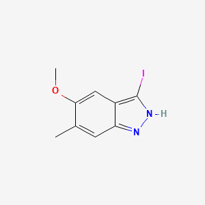 molecular formula C9H9IN2O B1614345 3-Iodo-5-methoxy-6-methyl-1H-indazole CAS No. 1000343-52-1