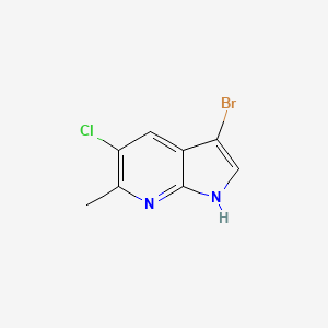 molecular formula C8H6BrClN2 B1614350 3-Bromo-5-chloro-6-methyl-1H-pyrrolo[2,3-b]pyridine CAS No. 1000340-17-9