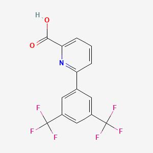 molecular formula C14H7F6NO2 B1614352 6-(3,5-Bis(trifluoromethyl)phenyl)picolinic acid CAS No. 887982-70-9