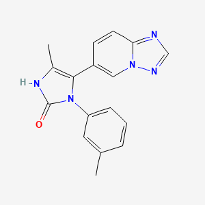 molecular formula C17H15N5O B1614364 5-([1,2,4]Triazolo[1,5-a]pyridin-6-yl)-4-methyl-1-(m-tolyl)-1H-imidazol-2(3H)-one CAS No. 1043908-08-2