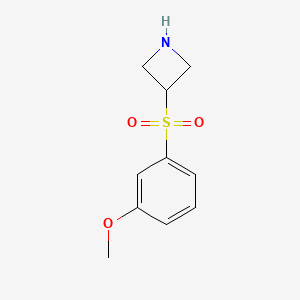 molecular formula C10H13NO3S B1614367 3-[(3-Methoxyphenyl)sulfonyl]azetidine CAS No. 1160245-62-4