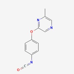 molecular formula C12H9N3O2 B1614376 2-(4-Isocyanatophenoxy)-6-methylpyrazine CAS No. 921938-98-9