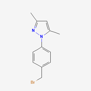 molecular formula C12H13BrN2 B1614378 1-(4-(溴甲基)苯基)-3,5-二甲基-1H-吡唑 CAS No. 937796-05-9
