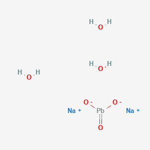 molecular formula H6Na2O6P B1614394 Disodium;dioxido(oxo)lead;trihydrate CAS No. 52623-79-7