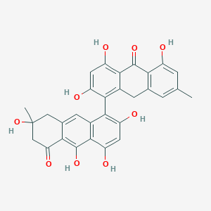 molecular formula C30H24O9 B161440 澳罗文素 CAS No. 133632-57-2