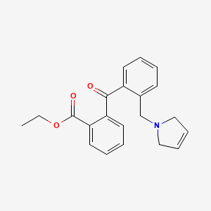 molecular formula C21H21NO3 B1614419 2-(2-((2,5-二氢-1H-吡咯-1-基)甲基)苯甲酰)苯甲酸乙酯 CAS No. 898762-97-5