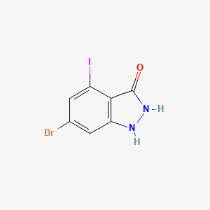 molecular formula C7H4BrIN2O B1614422 6-Bromo-4-iodo-1,2-dihydro-3H-indazol-3-one CAS No. 885519-46-0