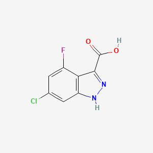 molecular formula C8H4ClFN2O2 B1614424 6-chloro-4-fluoro-1H-indazole-3-carboxylic acid CAS No. 885520-82-1