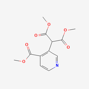 molecular formula C12H13NO6 B1614437 Dimethyl 2-(4-(methoxycarbonyl)pyridin-3-yl)malonate CAS No. 960114-13-0
