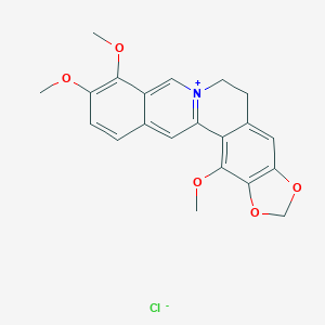 molecular formula C21H20ClNO5 B161444 1-甲氧基小檗碱 CAS No. 29133-52-6