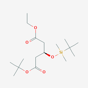 molecular formula C17H34O5Si B1614447 (R)-tert-Butyl ethyl 3-(tert-butyldimethylsiloxy)glutarate CAS No. 615556-99-5