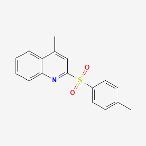 molecular formula C17H15NO2S B1614453 4-Methyl-2-[(4-methylphenyl)sulfonyl]quinoline CAS No. 64789-03-3