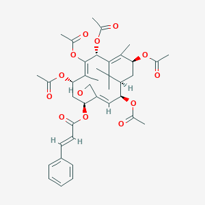 B161448 [(1R,2S,3E,5S,7S,8Z,10R,13S)-2,7,9,10,13-Pentaacetyloxy-4-(hydroxymethyl)-8,12,15,15-tetramethyl-5-bicyclo[9.3.1]pentadeca-3,8,11-trienyl] (E)-3-phenylprop-2-enoate CAS No. 284672-76-0