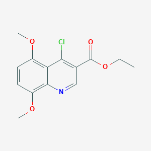 molecular formula C14H14ClNO4 B1614484 Ethyl 4-chloro-5,8-dimethoxyquinoline-3-carboxylate CAS No. 77156-82-2