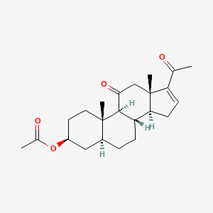 molecular formula C23H32O4 B1614490 3beta-Hydroxy-5alpha-pregn-16-ene-11,20-dione 3-acetate CAS No. 2724-68-7
