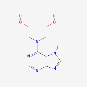 molecular formula C9H13N5O2 B1614494 2-[(2-hydroxyethyl)(9H-purin-6-yl)amino]ethan-1-ol CAS No. 6312-66-9