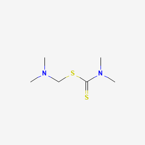 molecular formula C6H14N2S2 B1614505 Carbamodithioic acid, dimethyl-, (dimethylamino)methyl ester CAS No. 51-82-1
