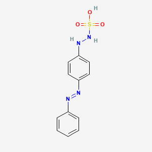 molecular formula C12H12N4O3S B1614544 1-(4-Phenylazophenyl)hydrazine-2-sulfonic acid CAS No. 6004-88-2