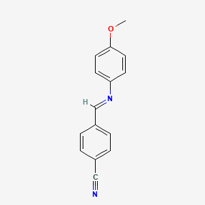 molecular formula C15H12N2O B1614545 对氰基苯甲醛对茴香胺 CAS No. 20256-89-7