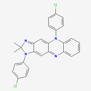 molecular formula C27H20Cl2N4 B1614576 1,5-Bis(4-chlorophenyl)-2,5-dihydro-2,2-dimethyl-1H-imidazo(4,5-b)phenazine CAS No. 84803-71-4