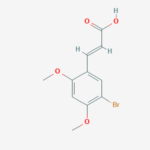 molecular formula C11H11BrO4 B1614579 (E)-3-(5-Bromo-2,4-dimethoxyphenyl)acrylic acid CAS No. 423748-18-9