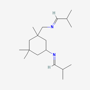 molecular formula C18H34N2 B1614617 Cyclohexanemethanamine, 1,3,3-trimethyl-N-(2-methylpropylidene)-5-[(2-methylpropylidene)amino]- CAS No. 54914-37-3