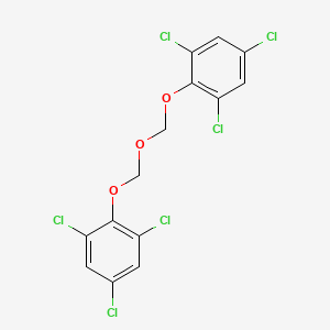 molecular formula C14H8Cl6O3 B1614619 苯，1,1'-[氧代双（亚甲氧基）]双[2,4,6-三氯- CAS No. 60093-93-8