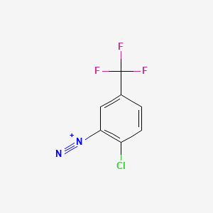 molecular formula C7H3ClF3N2+ B1614624 2-Chloro-5-(trifluoromethyl)benzenediazonium CAS No. 29362-18-3