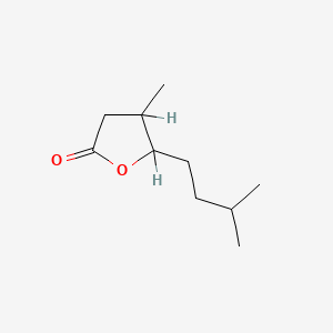 molecular formula C10H18O2 B1614627 2(3H)-Furanone, dihydro-4-methyl-5-(3-methylbutyl)- CAS No. 5561-08-0