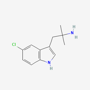 molecular formula C12H15ClN2 B1614680 1-(5-chloro-1H-indol-3-yl)-2-methylpropan-2-amine CAS No. 833-05-6
