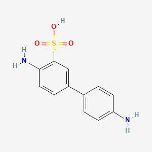 molecular formula C12H12N2O3S B1614685 [1,1'-Biphenyl]-3-sulfonic acid, 4,4'-diamino- CAS No. 2051-89-0