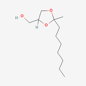 molecular formula C12H24O3 B1614704 2-Heptyl-2-methyl-1,3-dioxolane-4-methanol CAS No. 5660-50-4