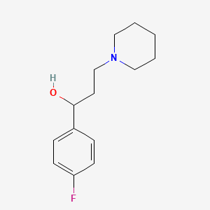 molecular formula C14H20FNO B1614718 1-Piperidinepropanol, alpha-(p-fluorophenyl)- CAS No. 27922-31-2