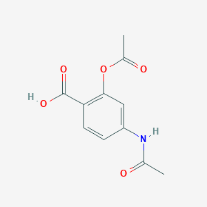 molecular formula C11H11NO5 B1614746 4-Acetamido-2-acetyloxybenzoic acid CAS No. 51-00-3