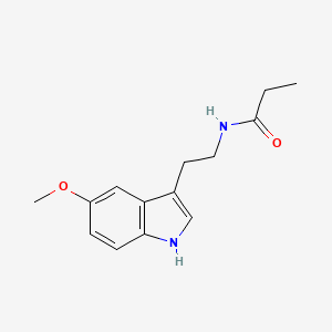 molecular formula C14H18N2O2 B1614766 N-[2-(5-methoxy-1H-indol-3-yl)ethyl]propanamide CAS No. 66012-82-6