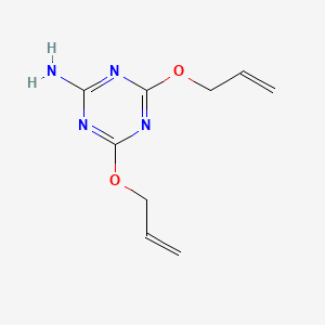 molecular formula C9H12N4O2 B1614779 2,4-Diallyloxy-6-amino-1,3,5-triazine CAS No. 30358-11-3