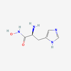 molecular formula C6H10N4O2 B1614823 (S)-alpha-Amino-N-hydroxy-1H-imidazole-4-propanamide CAS No. 25486-00-4
