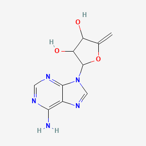 molecular formula C10H11N5O3 B1614830 2-(6-Aminopurin-9-yl)-5-methylideneoxolane-3,4-diol CAS No. 20535-04-0