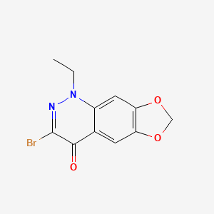 molecular formula C11H9BrN2O3 B1614841 3-Bromo-1-ethyl-1,3-dioxolo(4,5-g)cinnolin-4(1H)-one CAS No. 58561-09-4