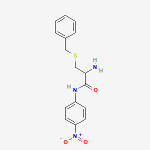 molecular formula C16H17N3O3S B1614852 (S)-2-Amino-3-benzylthio-N-(4-nitrophenyl)propionamide CAS No. 52207-07-5