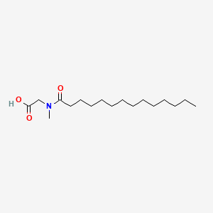 molecular formula C17H33NO3 B1614858 Glycine, N-methyl-N-(1-oxotetradecyl)- CAS No. 52558-73-3
