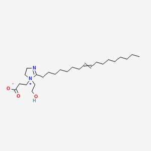 molecular formula C25H46N2O3 B1614863 1-(2-Carboxylatoethyl)-2-(heptadec-8-enyl)-4,5-dihydro-1-(2-hydroxyethyl)-1H-imidazolium CAS No. 67892-37-9