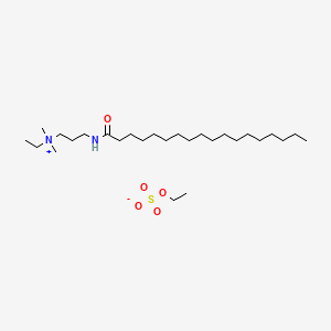 molecular formula C27H58N2O5S B1614864 1-Propanaminium, N-ethyl-N,N-dimethyl-3-[(1-oxooctadecyl)amino]-, ethyl sulfate CAS No. 67846-16-6