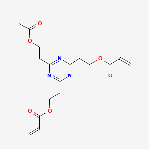 molecular formula C18H21N3O6 B1614865 2-丙烯酸，1,3,5-三嗪-2,4,6-三基三-2,1-乙二醇酯 CAS No. 67893-00-9