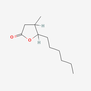 molecular formula C11H20O2 B1614867 5-Hexyl-4-methyldihydrofuran-2(3H)-one CAS No. 67663-01-8
