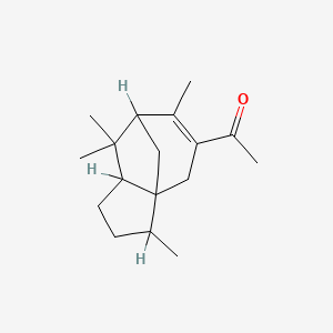 molecular formula C17H26O B1614869 Ethanone, 1-(2,3,4,7,8,8a-hexahydro-3,6,8,8-tetramethyl-1H-3a,7-methanoazulen-5-yl)- CAS No. 68039-35-0