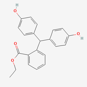 molecular formula C22H20O4 B1614875 Ethyl 2-[bis(4-hydroxyphenyl)methyl ]benzoate CAS No. 63450-78-2