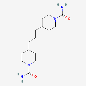 molecular formula C15H28N4O2 B1614879 1-Piperidinecarboxamide, 4,4'-(1,3-propanediyl)bis- CAS No. 70715-18-3