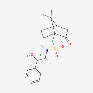 1-(7,7-Dimethyl-2-oxo-1-bicyclo[2.2.1]heptanyl)-N-(1-hydroxy-1-phenylpropan-2-yl)-N-methylmethanesulfonamide