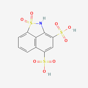 molecular formula C10H7NO8S3 B1614890 2H-Naphth[1,8-cd]isothiazole-3,5-disulfonic acid, 1,1-dioxide CAS No. 82-65-5